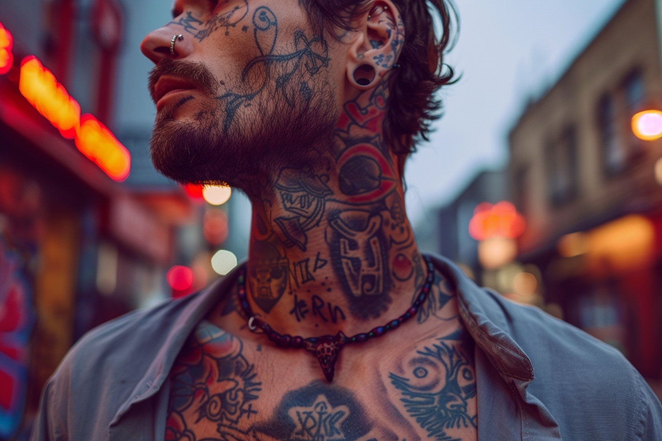 Les significations du cou tatoué